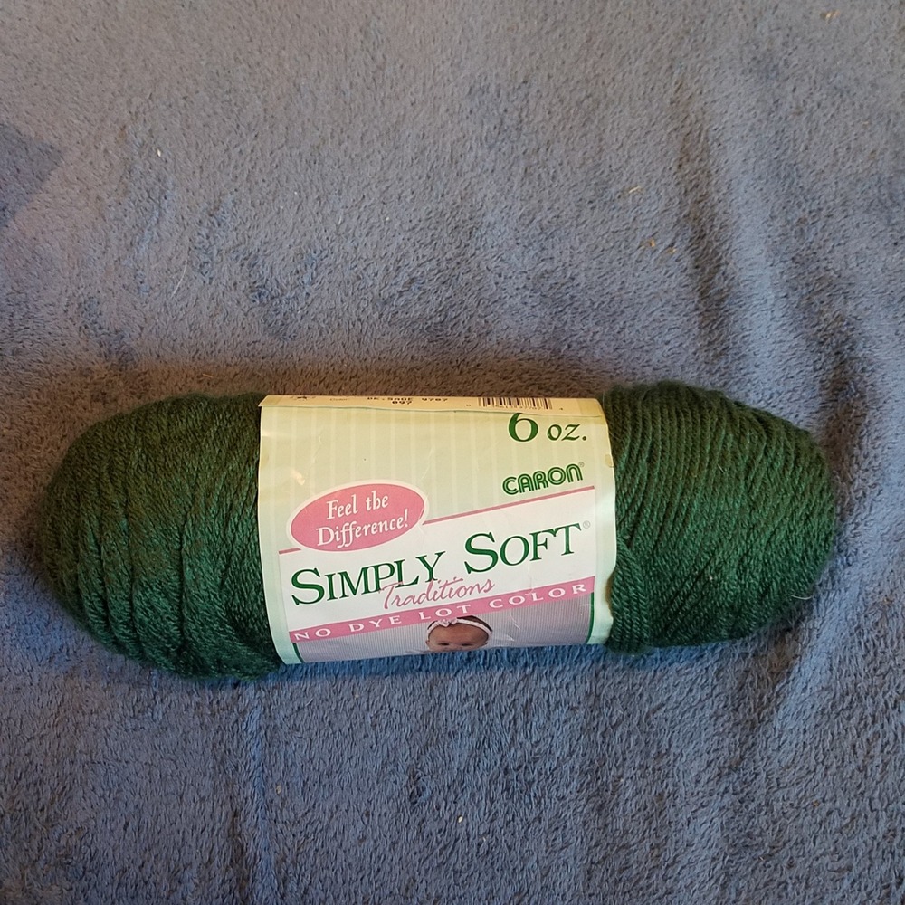 Caron Simply Soft Traditions Yarn 6oz Dark Sage 9707 New Acrylic Worsted 4-Ply